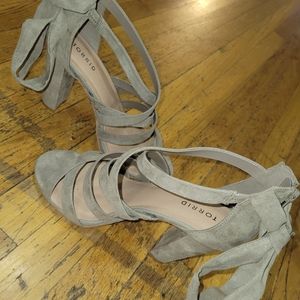 Torrid Taupe Strappy Heals